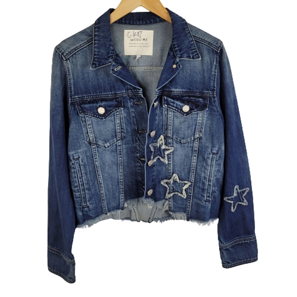 McGuire Denim Jackets & Blazers - Anthropology McGuire  Distressed star blue Jean jacket